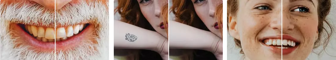 retusz twarzy przed i po